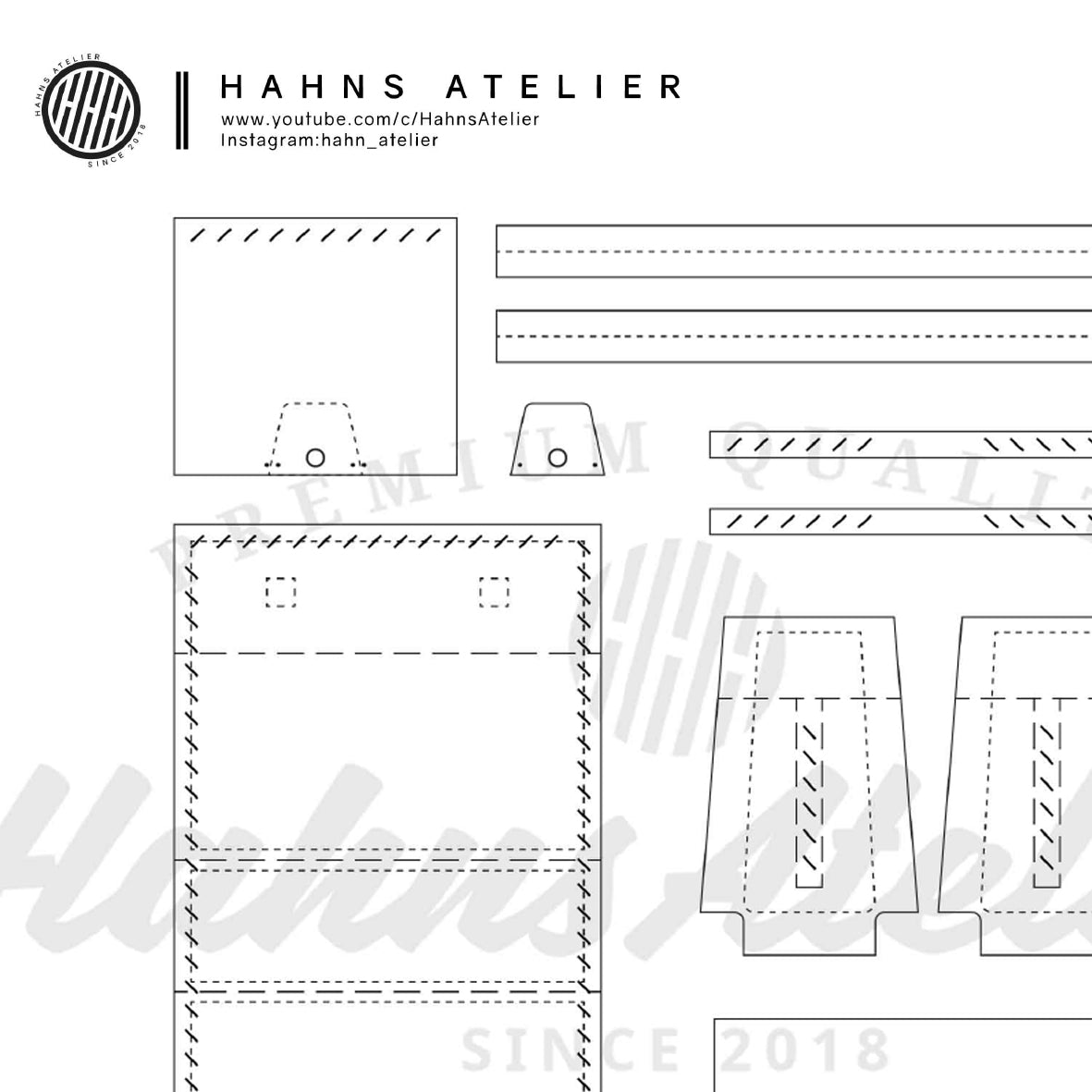 Zipper Handbag PDF pattern