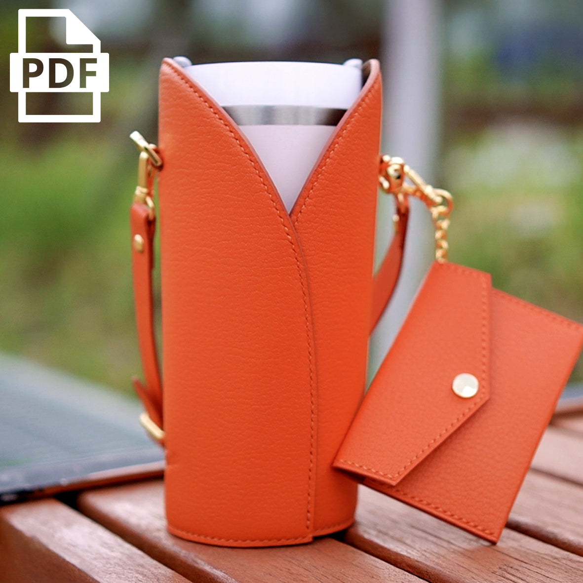 Lily Tumbler Carrier Bag + Card wallet PDF Pattern