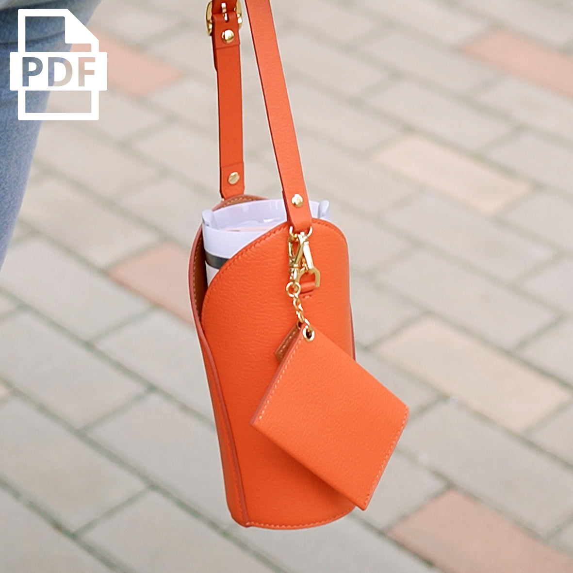 Lily Tumbler Carrier Bag + Card wallet PDF Pattern