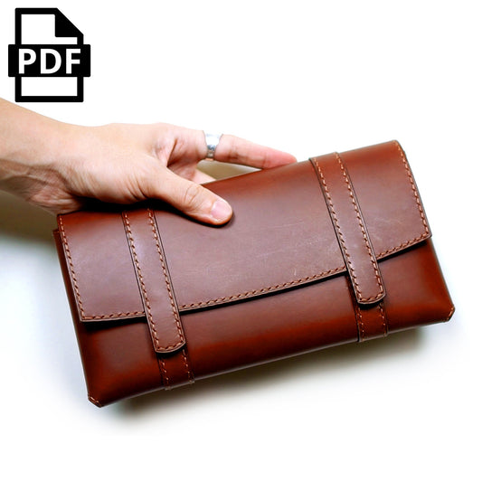 Simple Button Clutch Bag PDF pattern