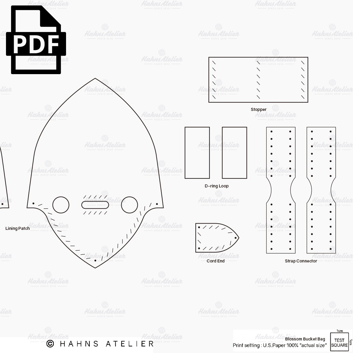 Blossom Bucket Bag PDF Pattern