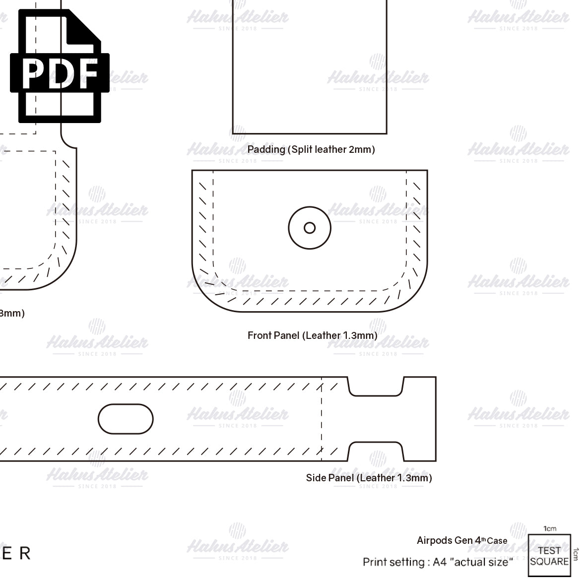 Airpods Gen 4 Case PDF Pattern