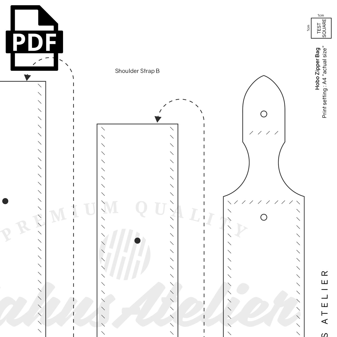 ホボバッグ＆カード財布 PDF 型紙