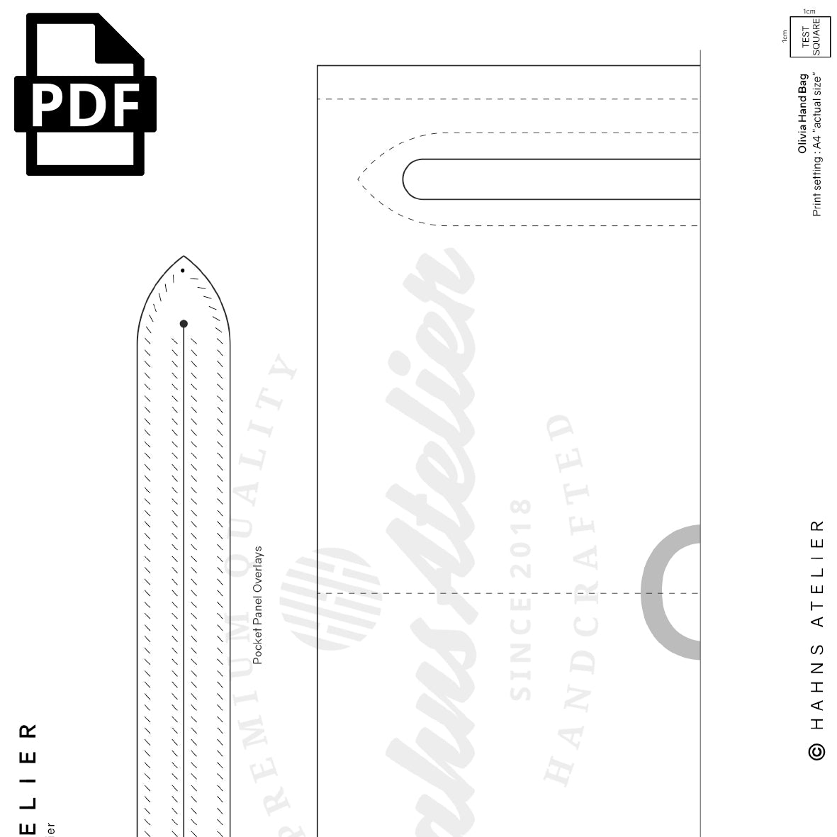 Olivia Tote Bag + Watch Strap PDF Pattern
