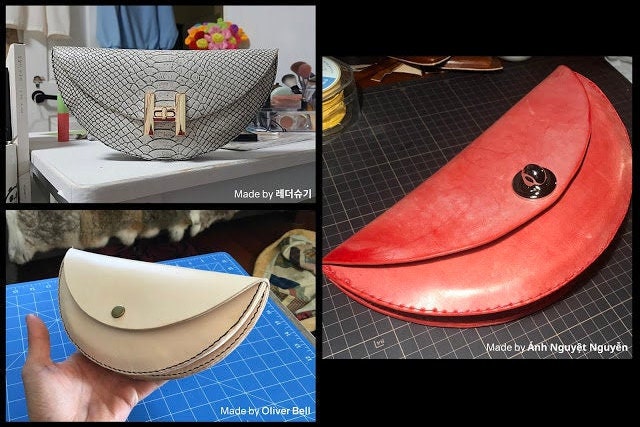 Half-moon Clutch Bag PDF Pattern