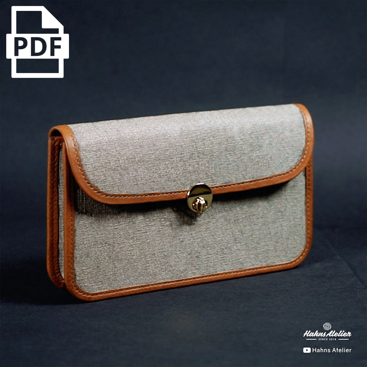Box Clutch Bag PDF Pattern HAHNS ATELIER